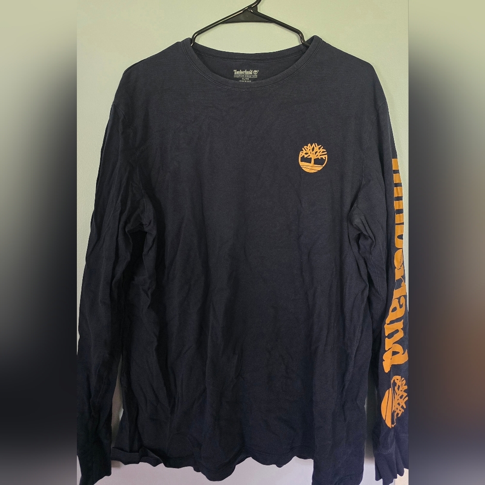 Timberland Men's Navy Long Sleeve Shirt XL
